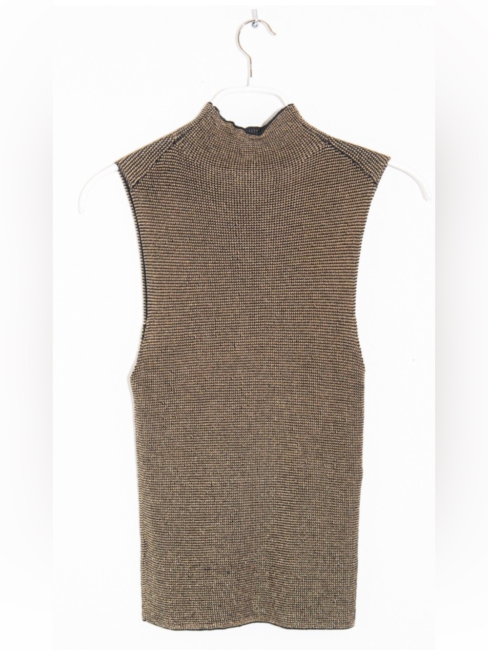 Nili Lotan Metallic Mock Neck Tank - Gold - Picture 4 of 4